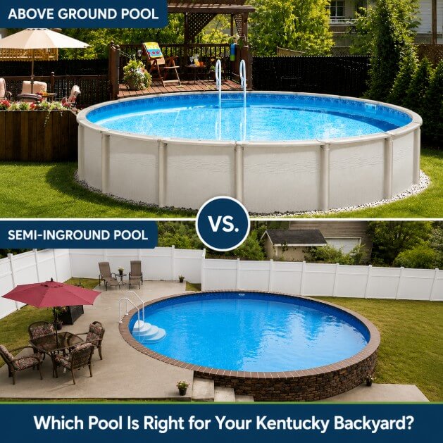 Above Ground Pool vs. Semi-Inground Pool: Which Pool Is Right for Your Kentucky Backyard?