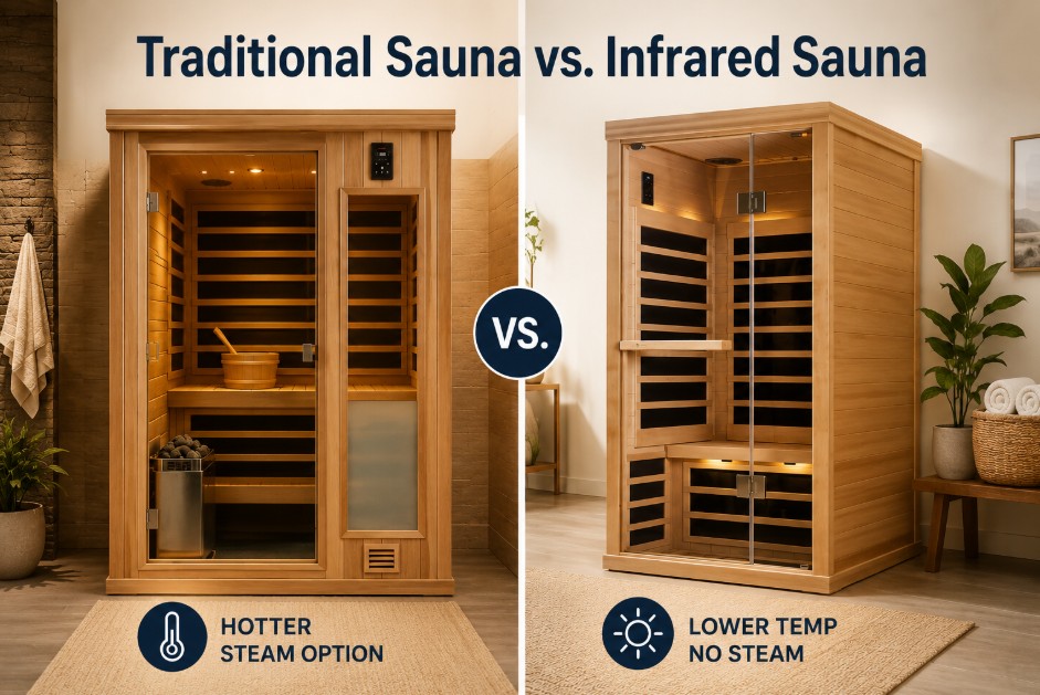 Traditional vs infrared sauna